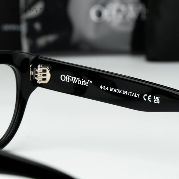 Off-White Men Eyeglasses Black Square OERJ076 STYLE 76 1000 NEW AUTHENTIC - Picture 7 of 8